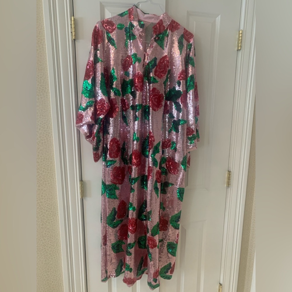 Sparkling Floral Sequin Dress